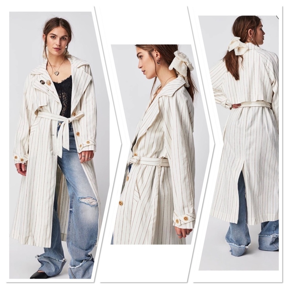 We the Free Melia Mac Striped Trench Coat